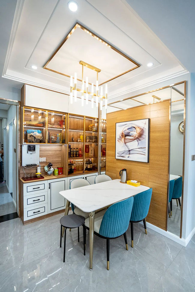 108㎡三居，輕奢風(fēng)中融入多色彩空間，體驗(yàn)充滿朝氣的生活